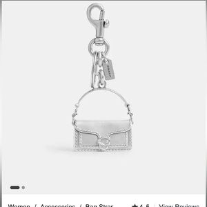 NWT Silver Tabby Bag Charm